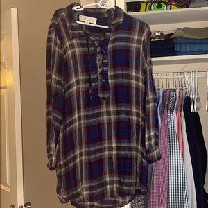 Long flannel shirt